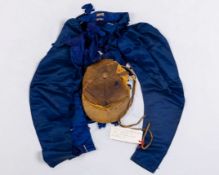 Leopold de Rothschild 1904 Epsom Derby winning silks worn by Kempton Cannon on St. Amant
