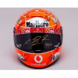 Michael Schumacher Multi Signed Ferrari Unofficial Full Size Replica Helmet