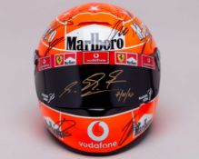 Michael Schumacher Multi Signed Ferrari Unofficial Full Size Replica Helmet
