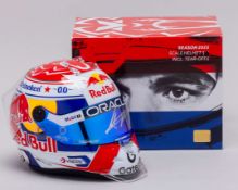 Max Verstappen 2025 Red Bull Racing Signed 1:2 Scale Schuberth Helmet