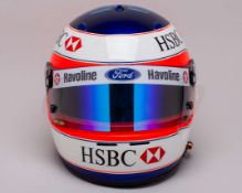Rubens Barrichello 1998 Stewart Ford Japanese Grand Prix Signed Race Used Arai GP4 Helmet