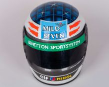 Michael Schumacher 1994 Mild Seven Benetton Ford Signed Used Promotional Bell Helmet