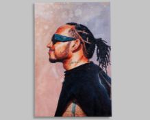 Lewis Hamilton Original Oil Painting - by Cam Createz