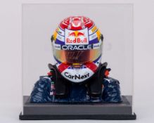 Max Verstappen 2022 Red Bull Racing Signed 1:2 Scale Helmet Display