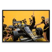 Ayrton Senna 1986 Lotus Original Artwork - by James Stevens
