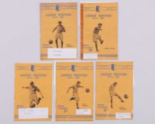 Five Leeds United home match programmes, 1950