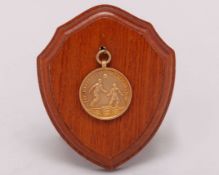 9ct gold Leeds United v. Liverpool F.A.Cup Runners-Up medal, 1965