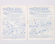Two Chelsea v. Leeds United match programmes, 1931 and 1933