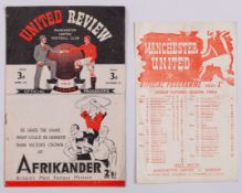 Two Manchester United v. Leeds United match programmes, 1945-47
