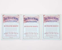 Aston Villa Reserves v. Wrexham, match programme, 2nd April 1907