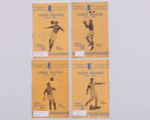 Four Leeds United home match programmes, 1949