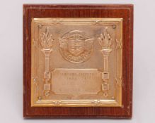Keith Archer Sec 9ct gold Leeds United 1973-74 Division I League Championship winners plaque