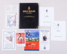Collection of various golf autographs