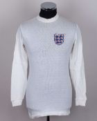 Allan Clarke a white No.15 airtex England long-sleeved shirt, 1969