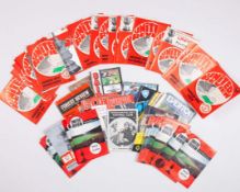 A large collection of Manchester United home and away match programmes, 1960-70s