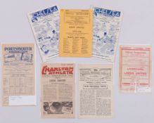 Seven Leeds United away match programmes, 1946-47
