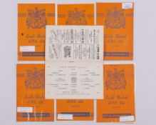 Seven Leeds United home match programmes, 1952-53