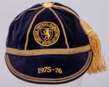 Blue Scotland International cap, 1975-76