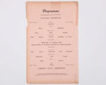 Sheffield United Reserves v. Leeds City Reserves match programme, 14th November 1914