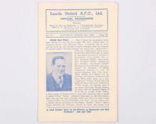 Leeds United v. Grimsby Town match programme, 24th March 1945