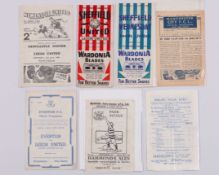 Seven Leeds United away match programmes, 1945-46