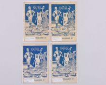 Four Leeds United home match programmes, 1948