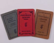 The Football League Handbooks, 1911-12, 1913-14 and 1919-20