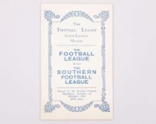 The Football League v. The Southern Football League itinerary, 1914