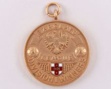 9ct gold and enamel Leeds United Division 1 League Champions winners medal, 1991-92