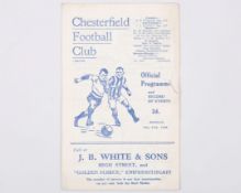 Chesterfield v. Leeds United match programme, 21st May 1945
