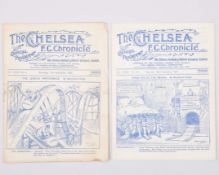 Two Chelsea v. Leeds United match programmes, 1933 and 1935