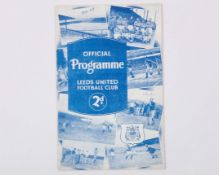 Leeds United v. Sunderland match programme 10th December 1938