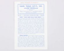 Leeds United v. Preston North End match programme, 10th March 1945&nbsp;