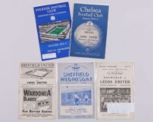 Five Leeds United away match programmes, 1951-52