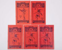 Five Arsenal v. Leeds United match programmes, 1930-38