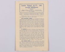 Leeds United v. Liverpool match programme, 2nd February 1946
