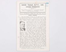 Leeds United v. Bradford Park Avenue match programme, 13th February 1943