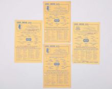 Four Leeds United Reserve home match programmes, 1949