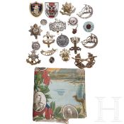 16 internationale Abzeichen/Embleme, teils britisch, 20. Jhdt.