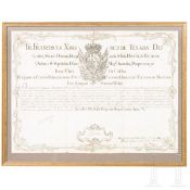Ernennungsurkunde zum Gouverneur des Forts St. Angelo mit Autograph von Großmeister Francisco Ximene