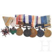 Siebenteilige Ordensschnalle für einen Angehörigen der Kaiserlich Japanischen Armee, 1. Hälfte 20. J