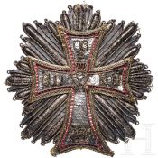 Bruststern zum Großkreuz des Danebrog-Ordens, 2. Modell, mit Chiffre "W", ab 1808