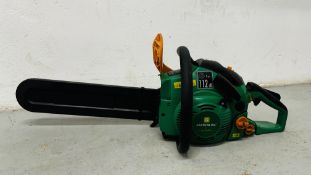 A GARDEN LINE GLPC 40 PETROL CHAINSAW WITH 16 INCH BAR.