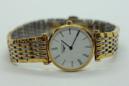 A LADY'S LONGINES BRACELET WATCH,