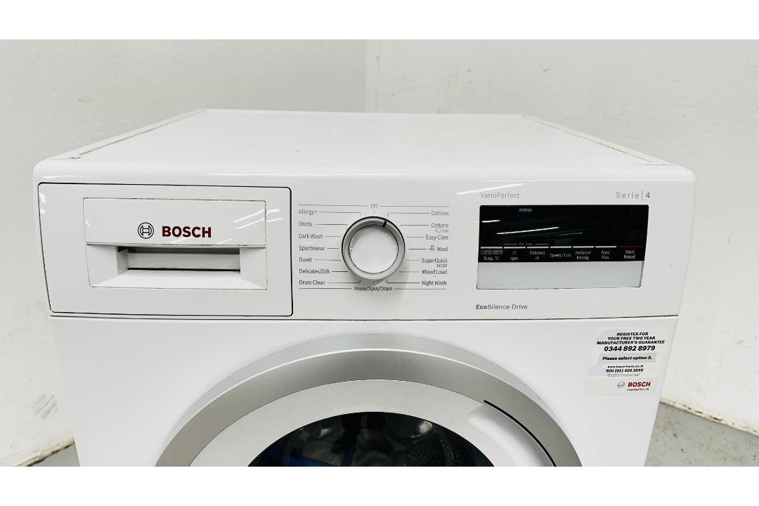 BOSCH VARIO PERFECT ECO SILENCE DRIVE SERIE 4 WASHING MACHINE - SOLD AS SEEN. - Image 2 of 9