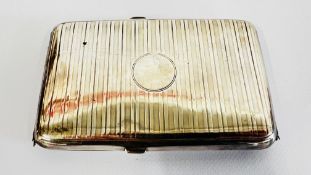A VINTAGE SILVER CIGARETTE CASE WITH GILT INTERIOR, BIRMINGHAM 1925, MAKER WALKER & HALL 13.5 X 8.
