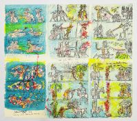 A FOLIO CONTAINING A COMPLETE SET OF TWENTY FIVE ROBERTO SEBASTIAN ANTONIO MATTA DON QUI? TEXTES ET