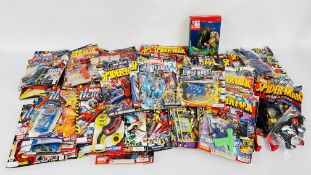 A COLLECTION OF SPIDERMAN COMICS.