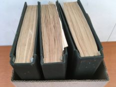 STAMPS: ALL WORLD GENERAL CONDITION IN THREE SG DEVON ALBUMS, K.U.T.