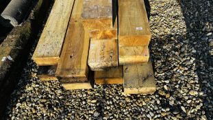 8 X PIECES 19CM X 10CM TREATED TIMBER AVERAGE LENGTH 1.